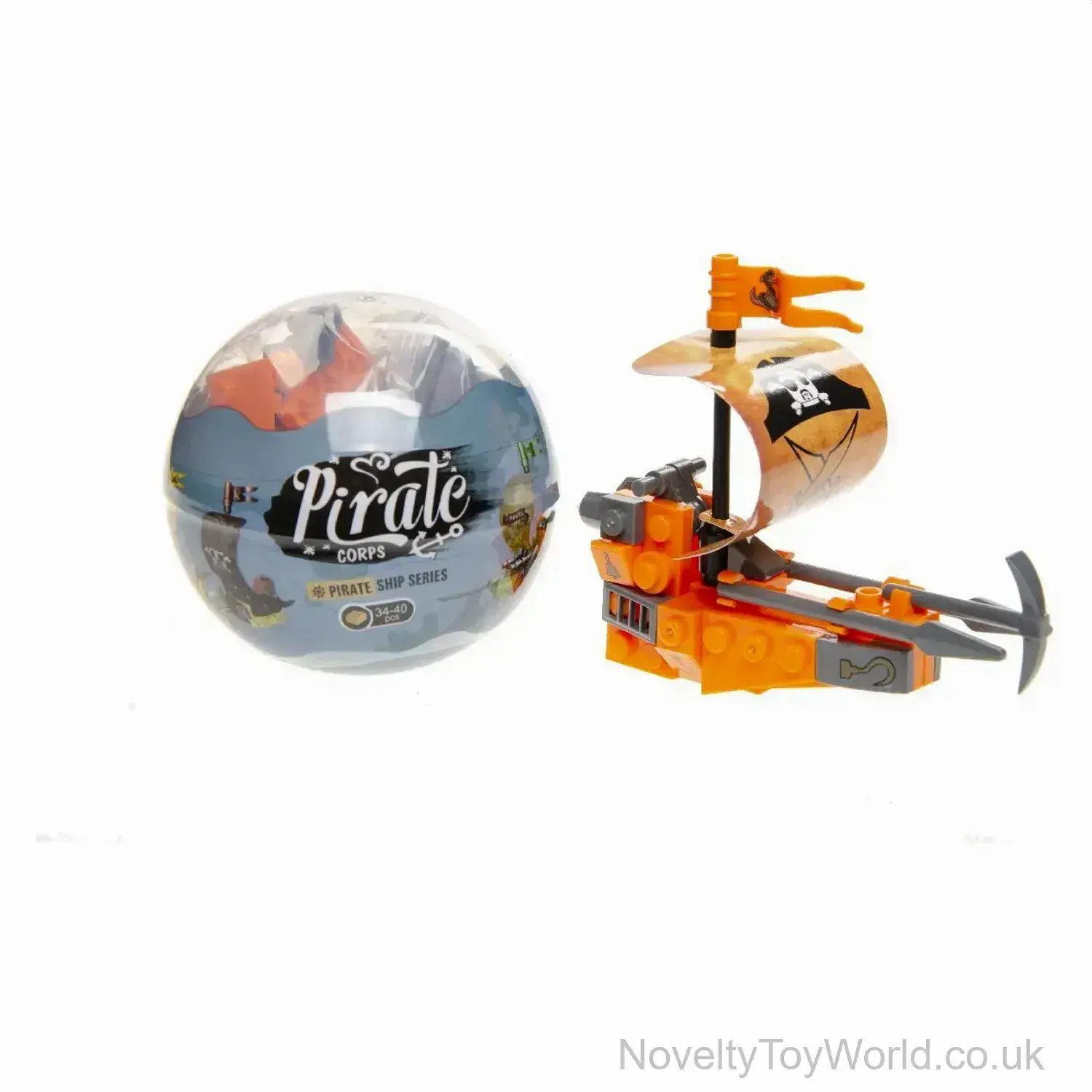 DIY Build Your Own Mini Blocks Pirate Ship (7cm)