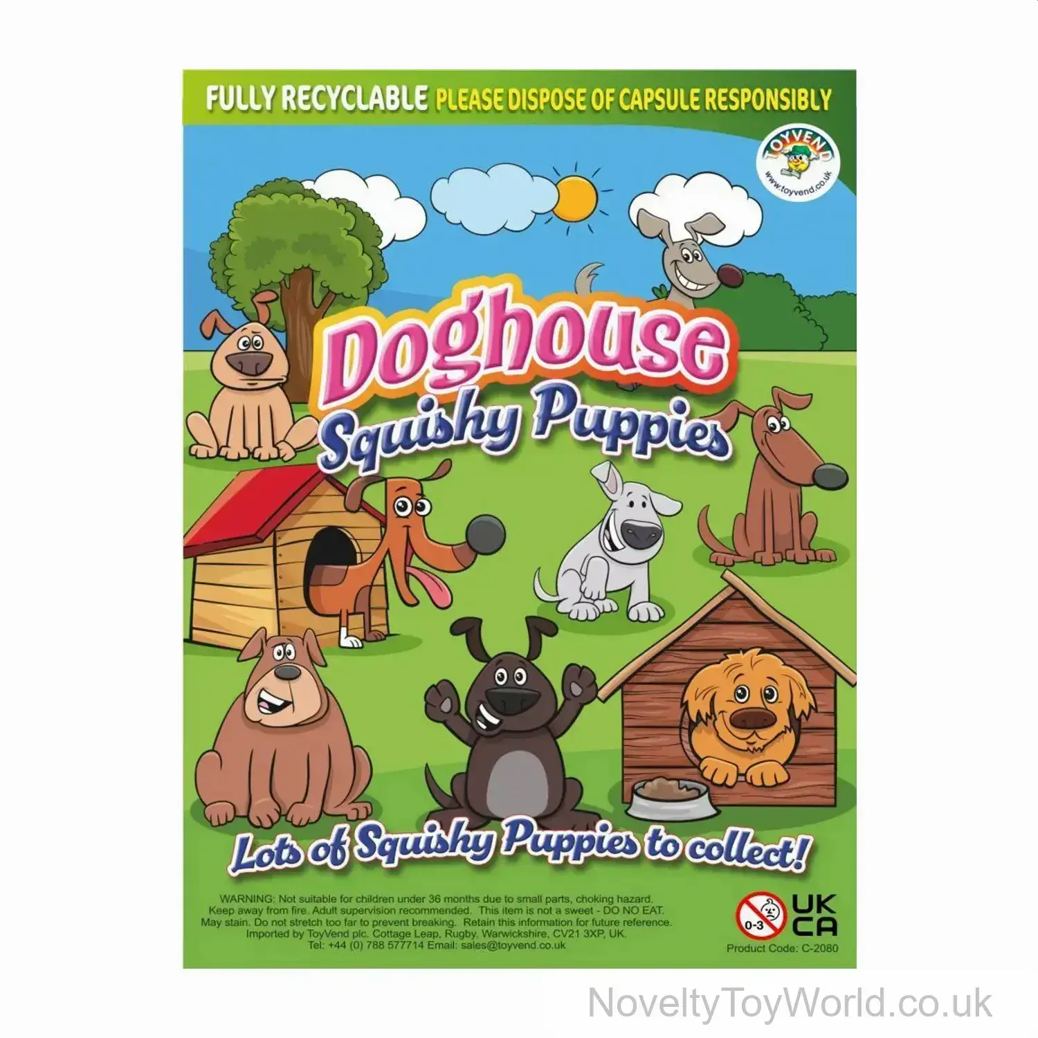 Doghouse Squishy Puppy Dogs - 35mm Vending Capsule