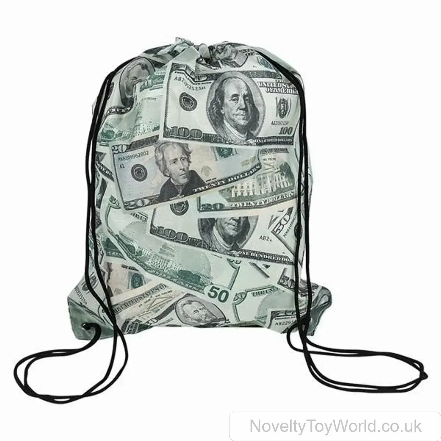 Dollar Bill Print Drawstring Backpack Bag