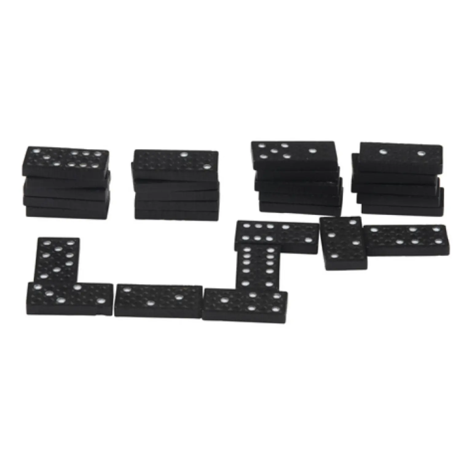 28PCS Black Dominoes Set Retro Classic Educational Wooden Toy Fun Board Game Dominoes for Children – Traditional Strategy Indoor Family Game Dominoes Set for Adults