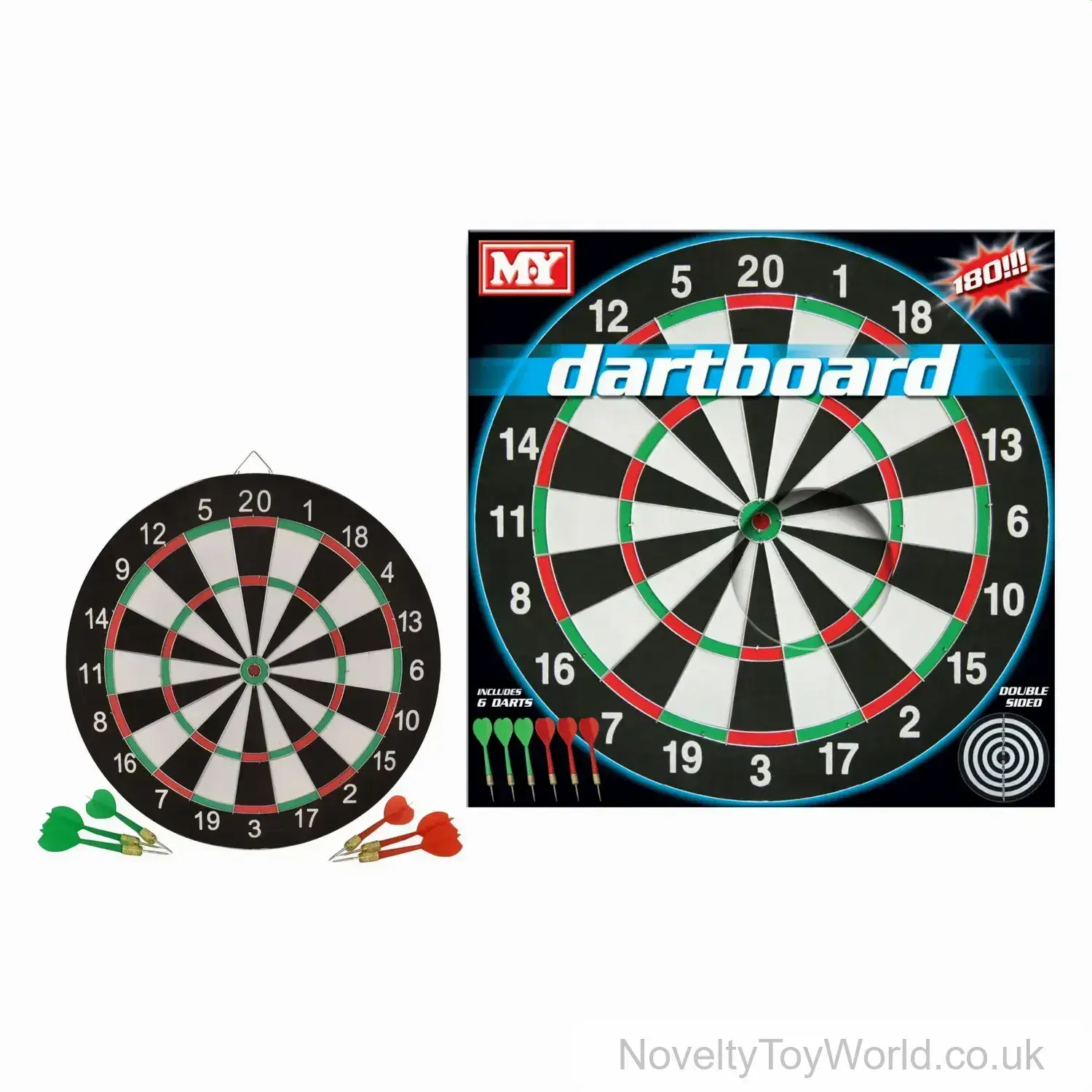 Double Sided Dart Board with Darts