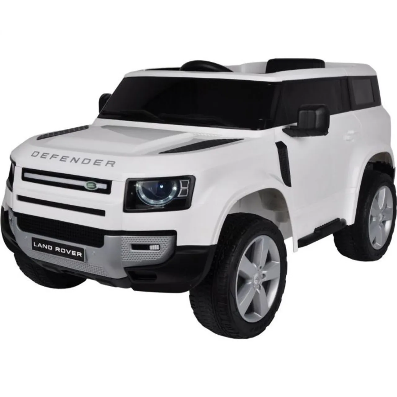 Kids Official New Shape White Land Rover Defender 90 4X4 Ride-On