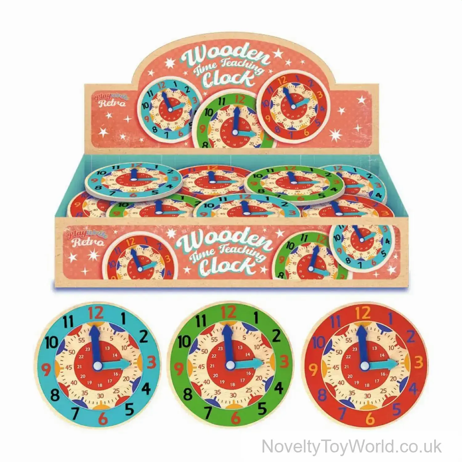 Educational Toy Wooden Clock for Children (14cm)