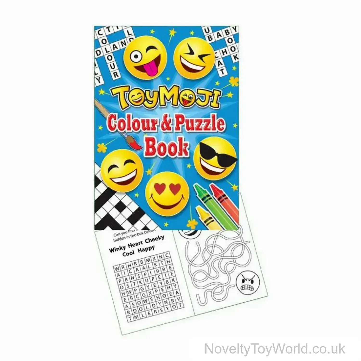 Emoji Smile Faces Colouring and Puzzles Book - A6