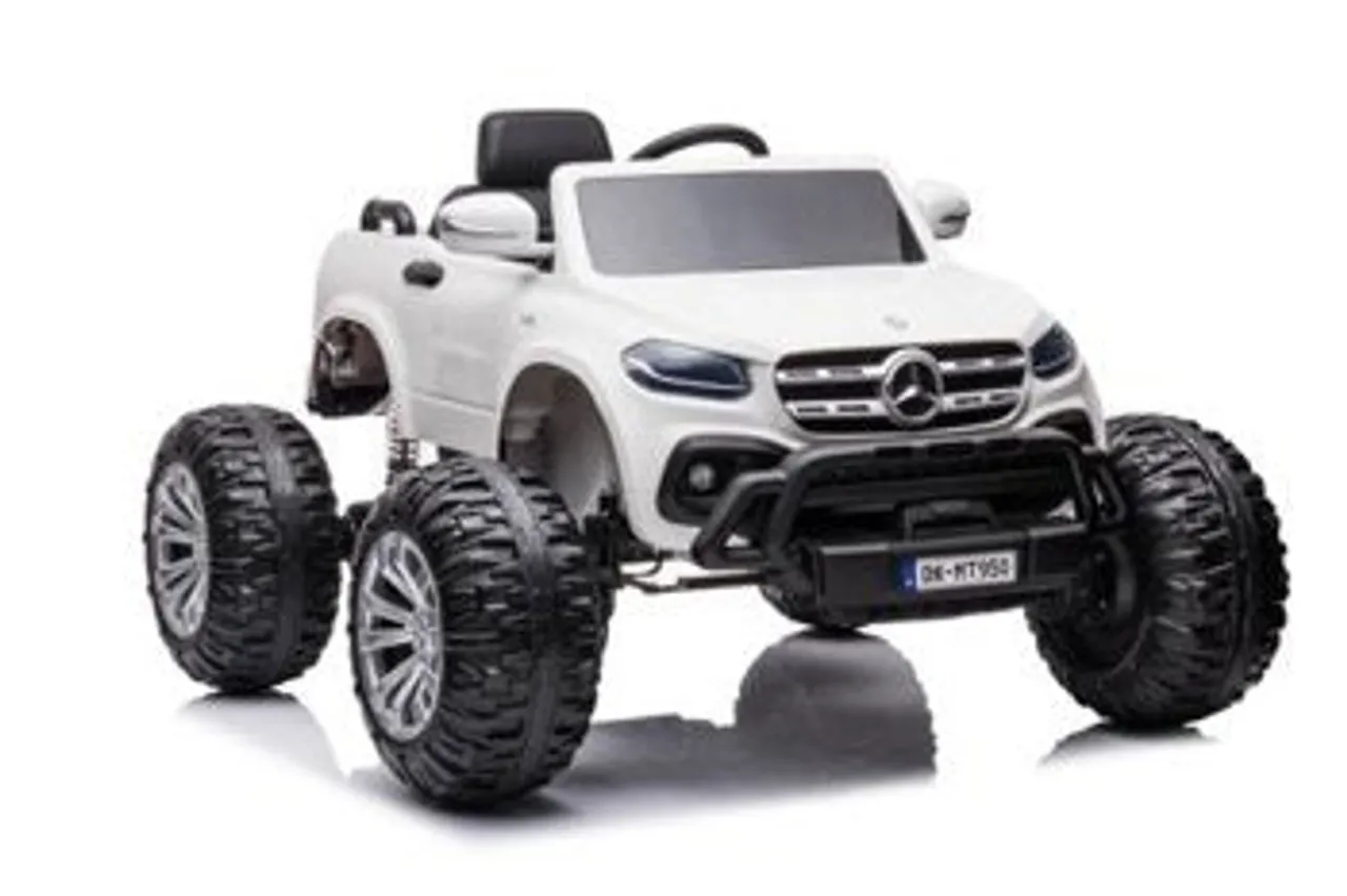 24 Volt Power Kids Sit-in Mercedes Motorized Monster Truck with Lights