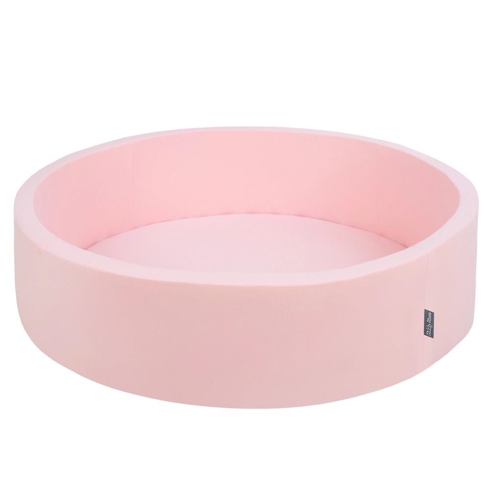 KiddyMoon Soft Ball Pit Round ∅ 7Cm / 2.75In For Kids, Foam Ball Pool Baby Playballs Children, Made In The EU, pink, No balls