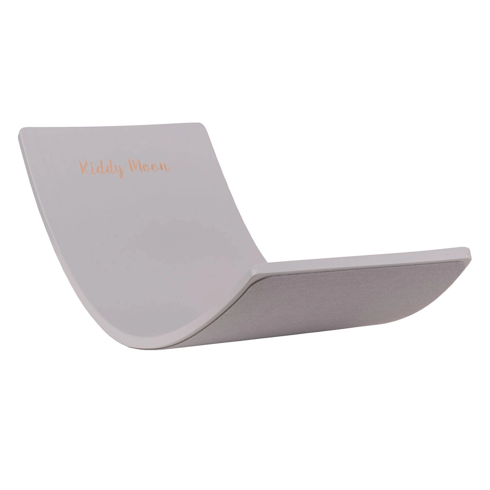 KiddyMoon Wooden Balance Board for Children Wooden Swing Board Montessori Toy for Kids Balancing Board for Babies 80x30cm, grey, 83x29,5x1,7/Felt