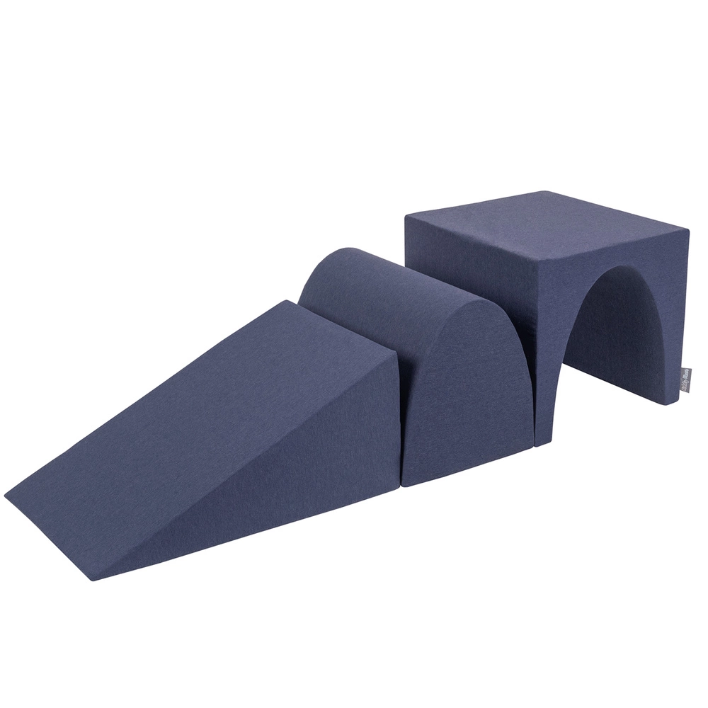 KiddyMoon foam playground wedge L/hill/tunnel PPZ-243, navy blue, Multi-Size