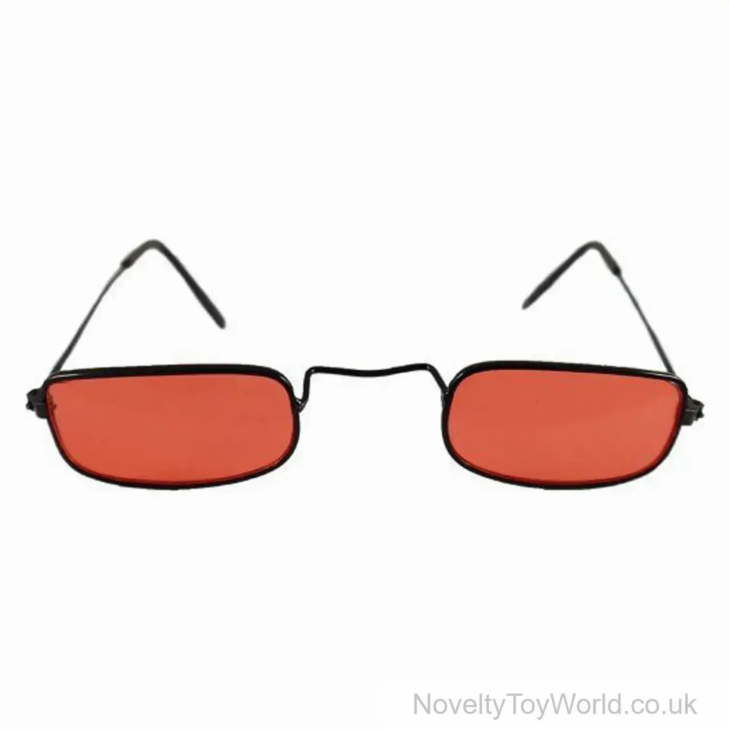 Fancy Dress Vampire Glasses with Red Tinted Lenses - Adult