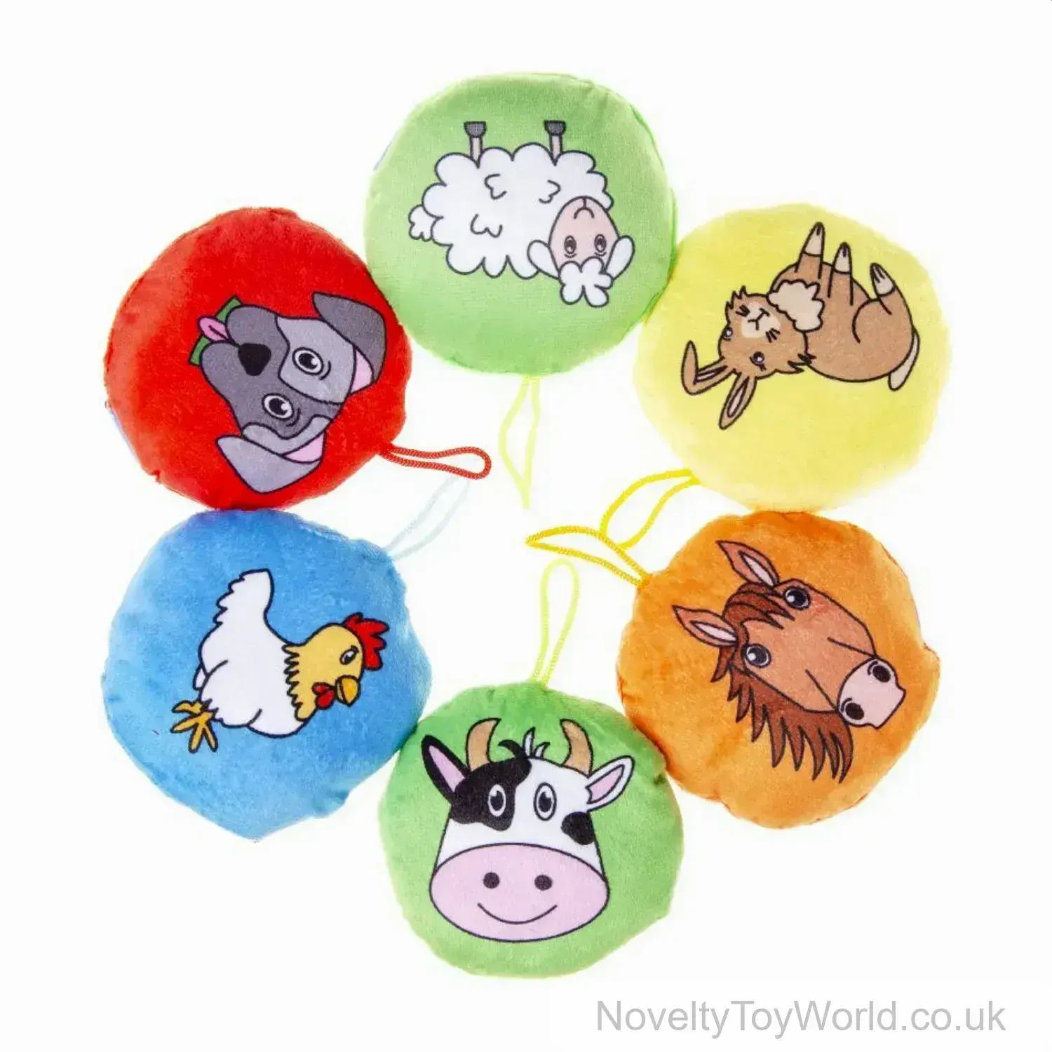 Farm Animal Soft Toy With Hanger (10cm)