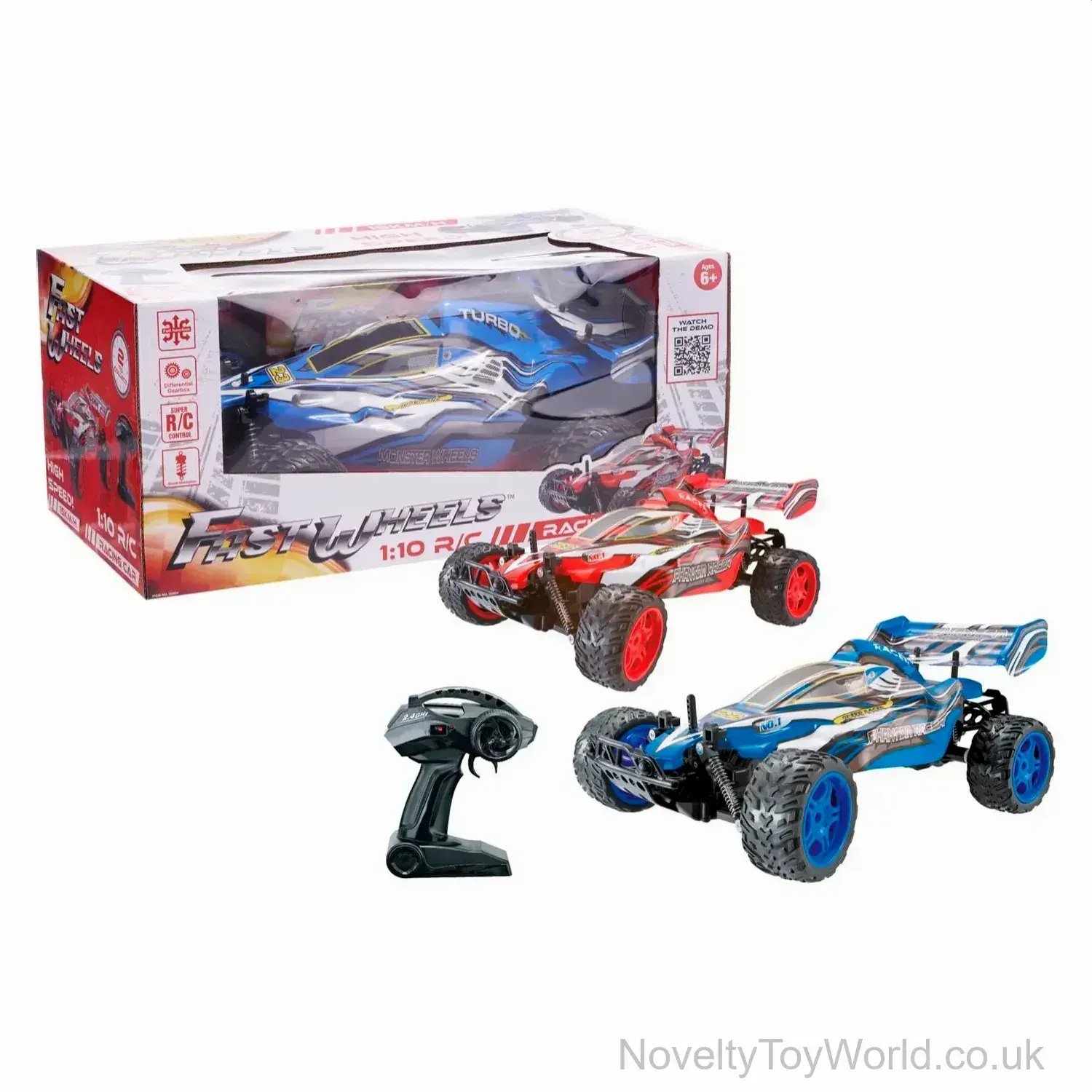 Fast Wheels Remote Control Racing Car - 1 to 10 Scale
