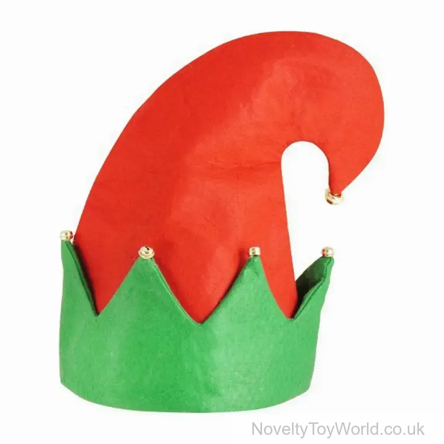 Felt Elf Hat With Bells - Adult Size