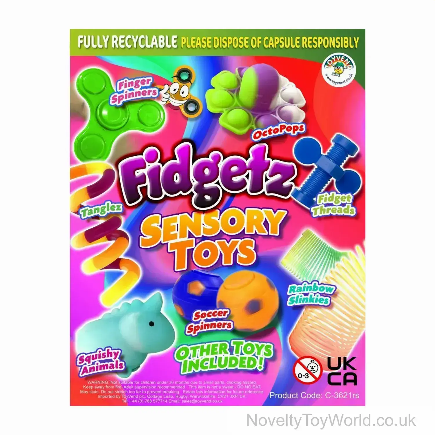 Fidgetz Sensory Toys in Vending Capsule (55mm)