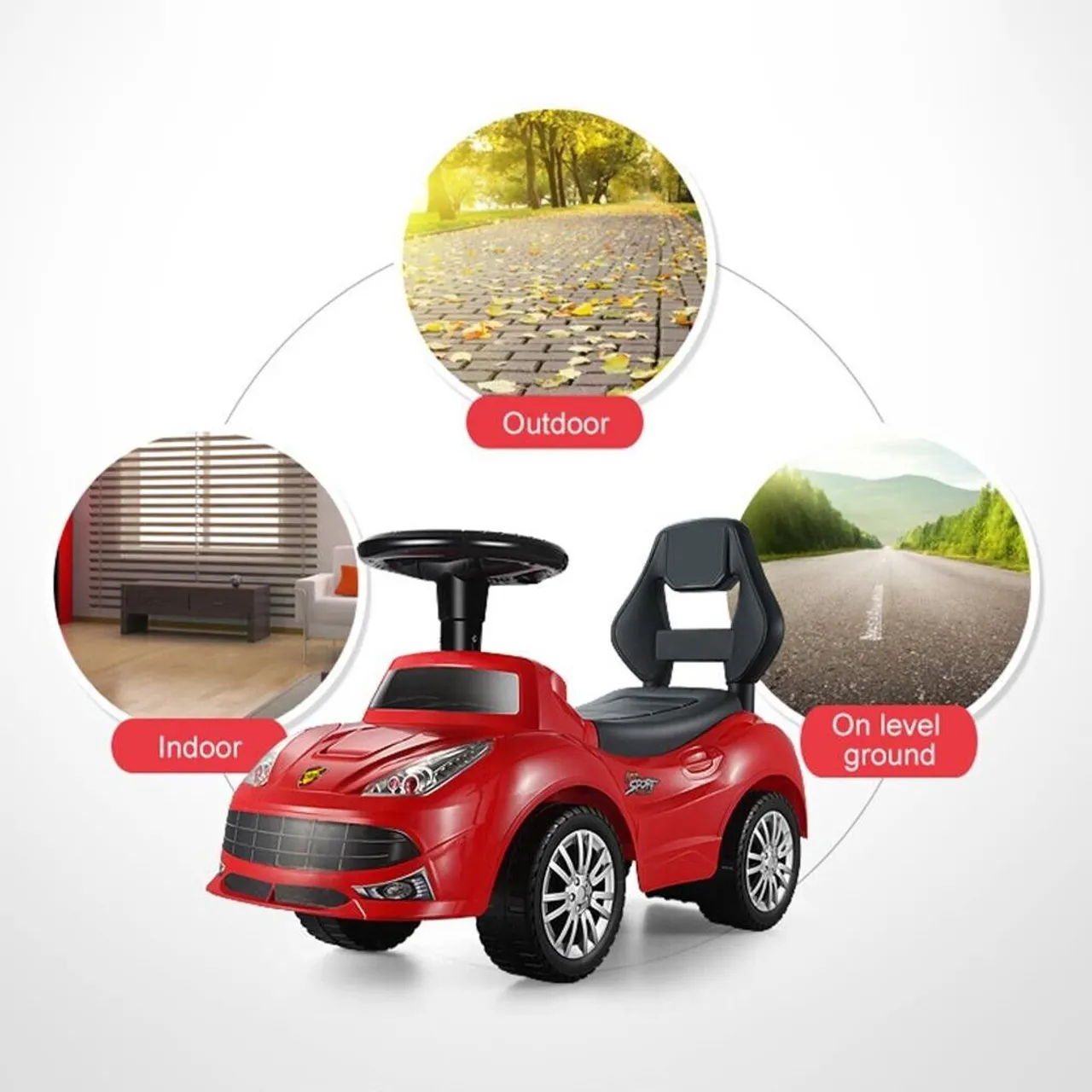 1st Kids Car Red Porsche Style Push Ride On Car