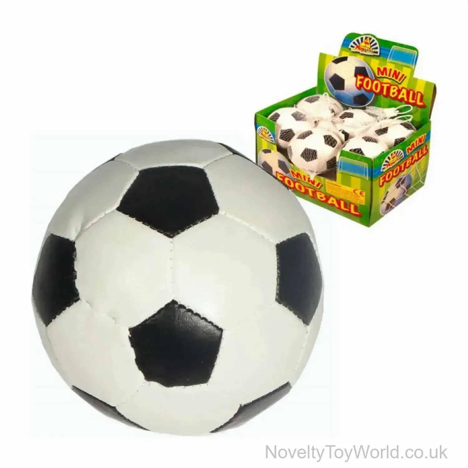 Football Black & White Design Soft Stitch Balls (8cm)