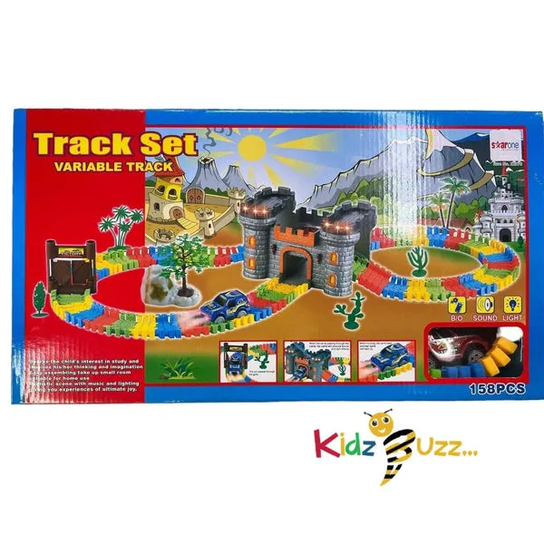 Children Kids Bridge Car Variable Track Set 158 Pcs