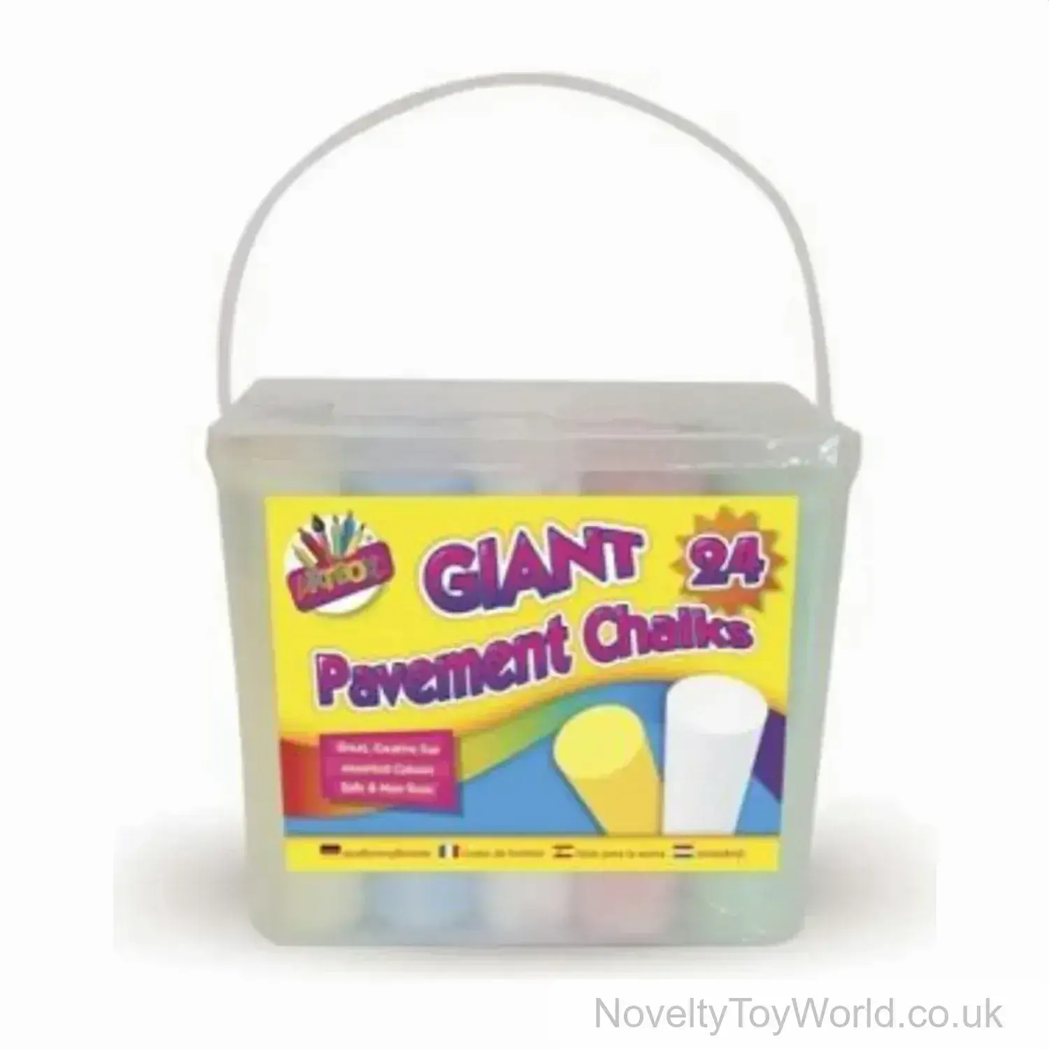 Giant Pavement Chalk 24 Piece Set in Tub