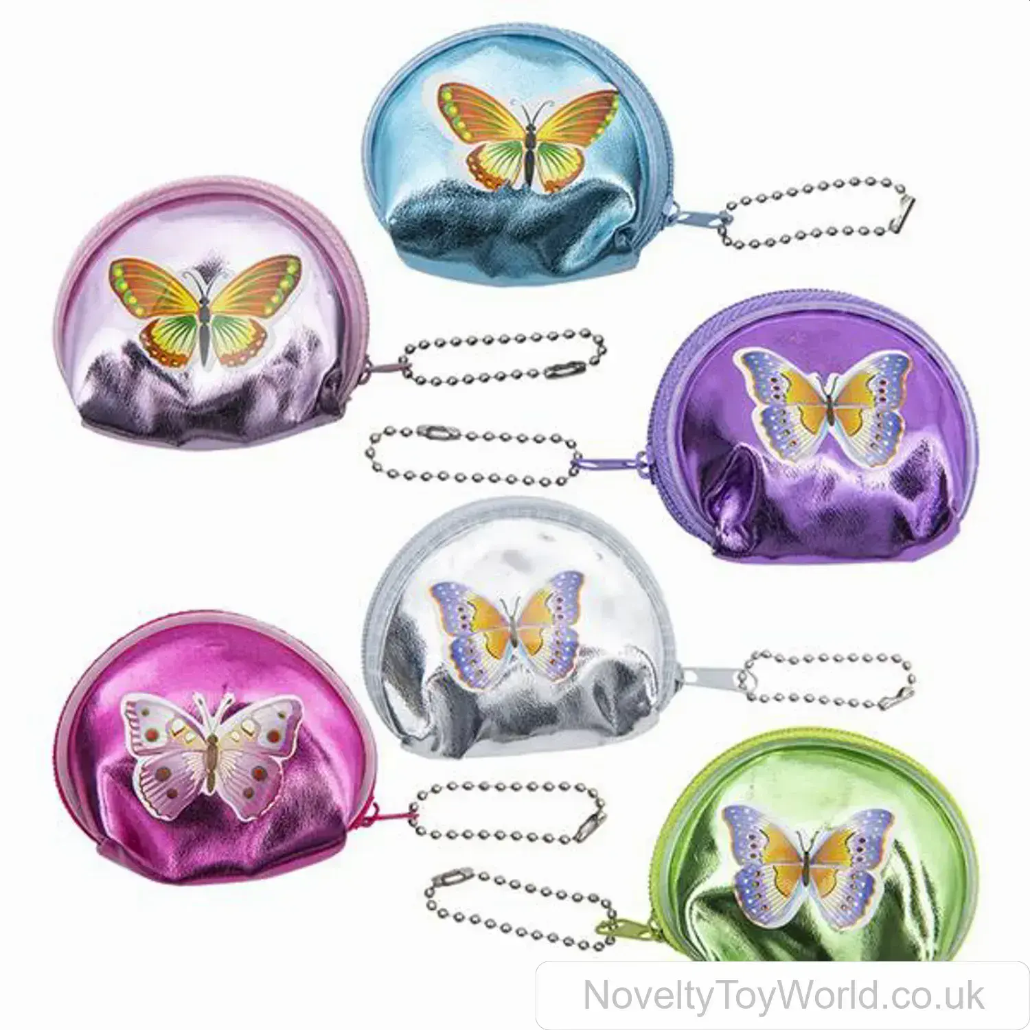 Girl's Butterfly Mini Purse Keyring (6.5cm)