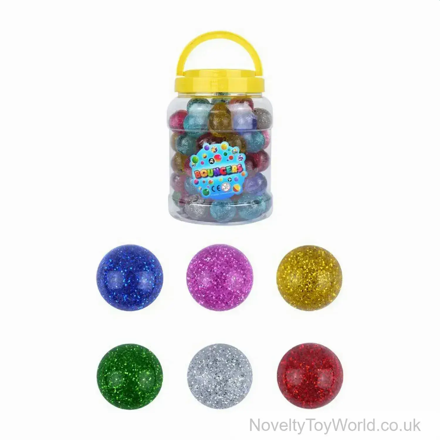 Glitter High Bounce Bouncy Ball Assortment (3.3cm)