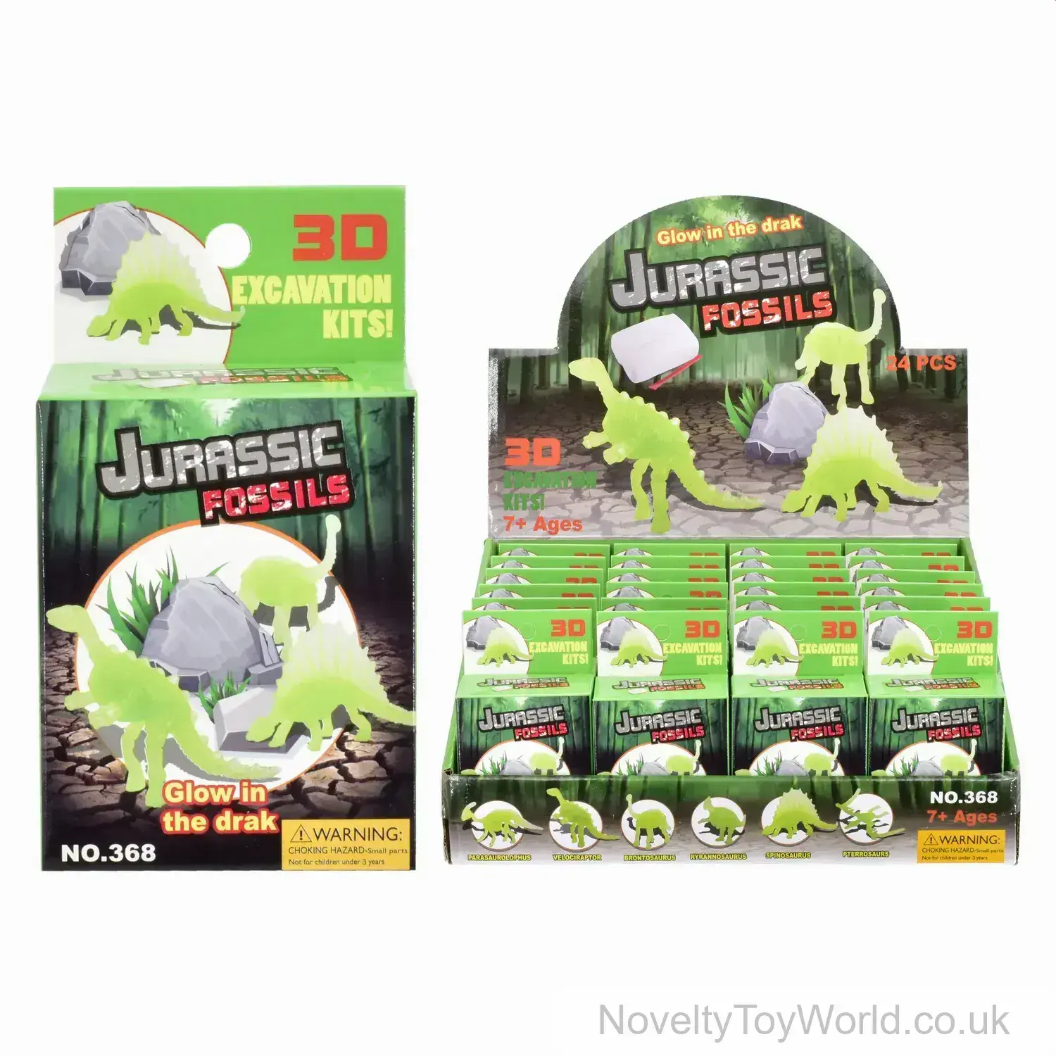 Glow In The Dark Dinosaur Fossils Dig Kit