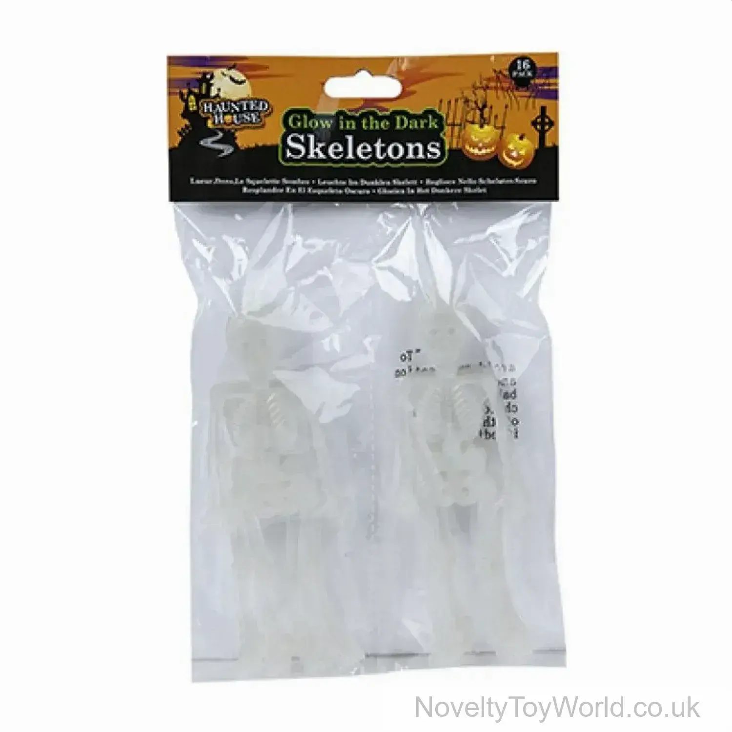 Glow in The Dark Halloween Skeletons (16cm)