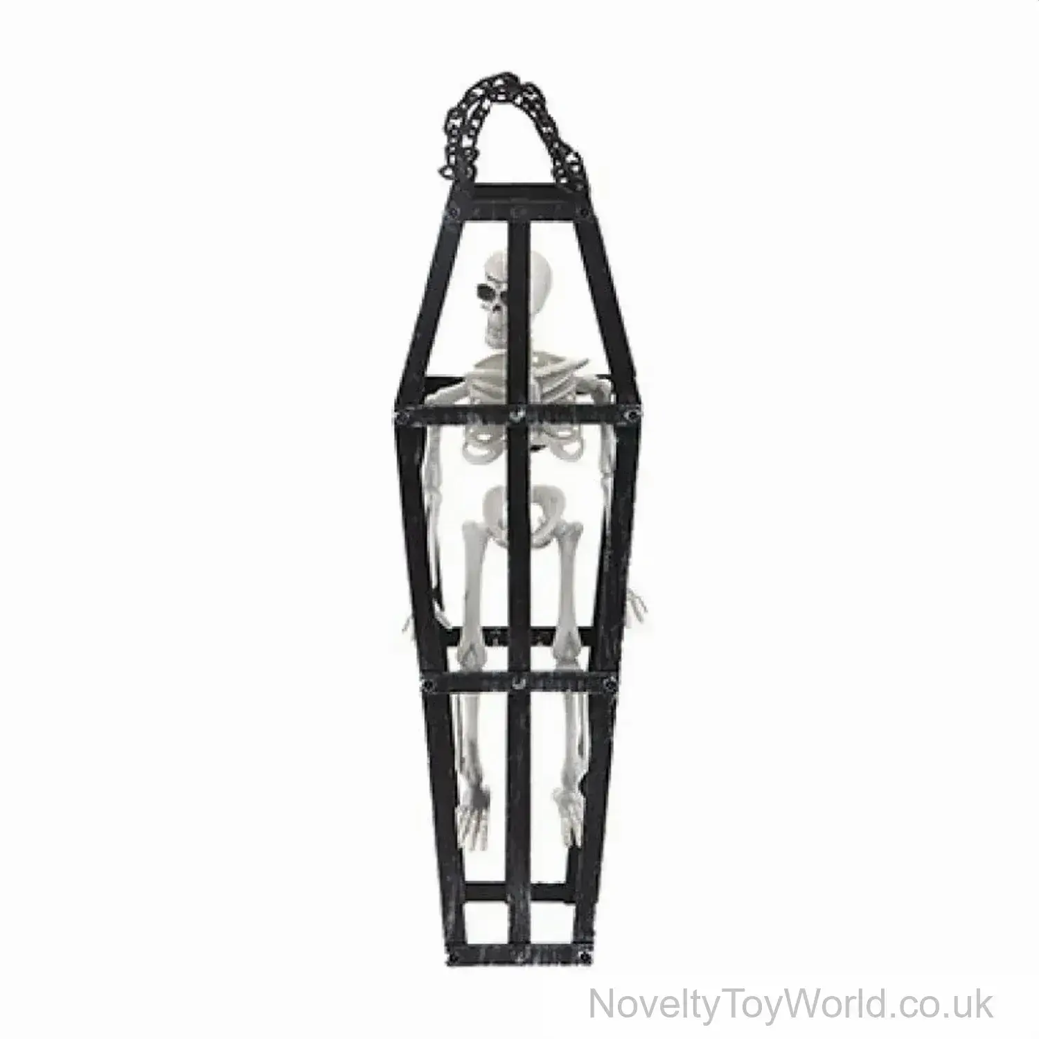 Halloween Hanging Skeleton in Coffin Decoration (40cm)