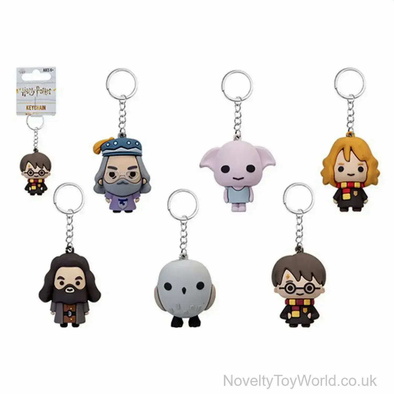 Harry Potter 3D Licensed Keyring - 6 Assorted (5cm)