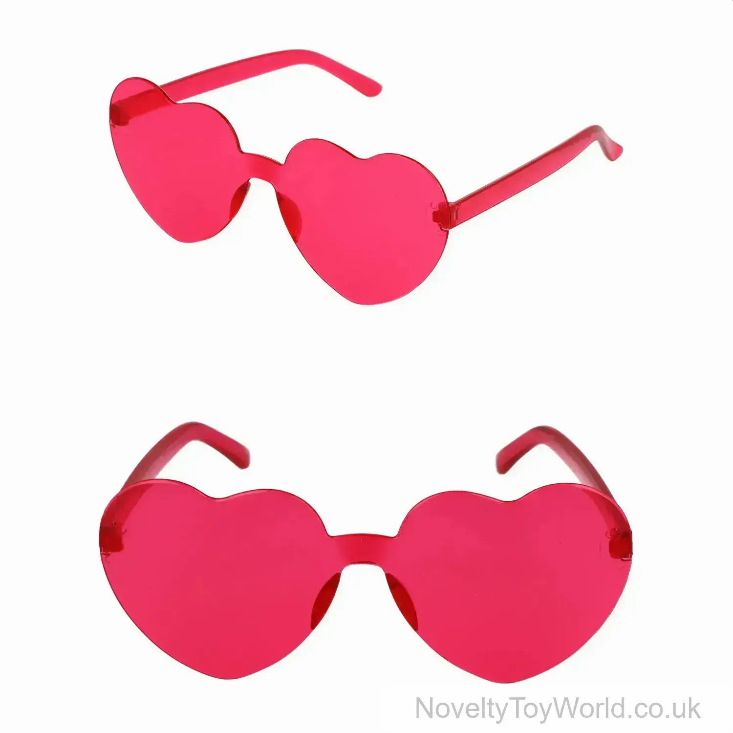 Heart Shaped Hot Pink Glasses - Adult