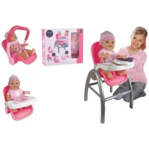 3 in 1 Baby Doll High Chair Car Seat Playset