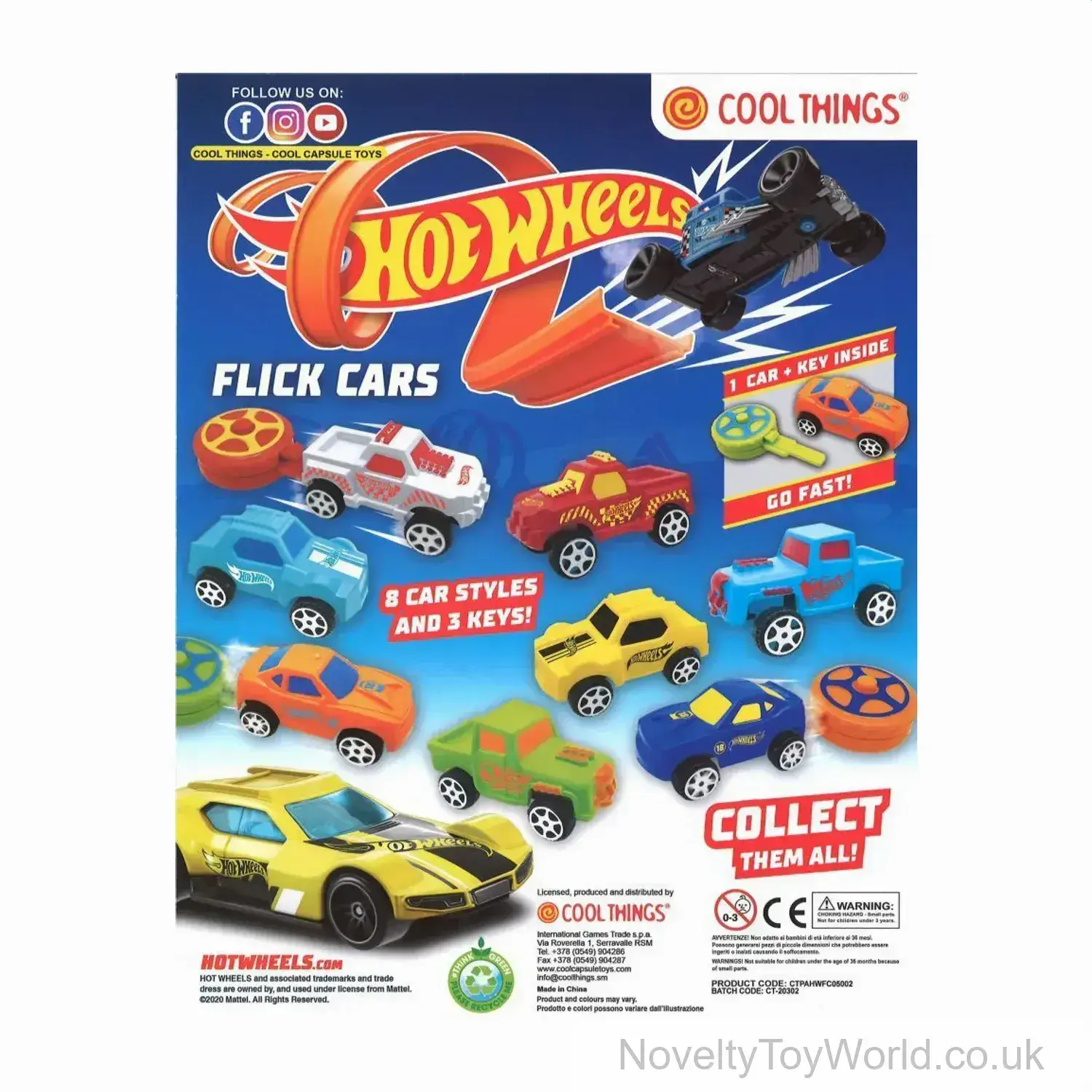 Hot Wheels Click & Race Car - 50mm Vending Capsule