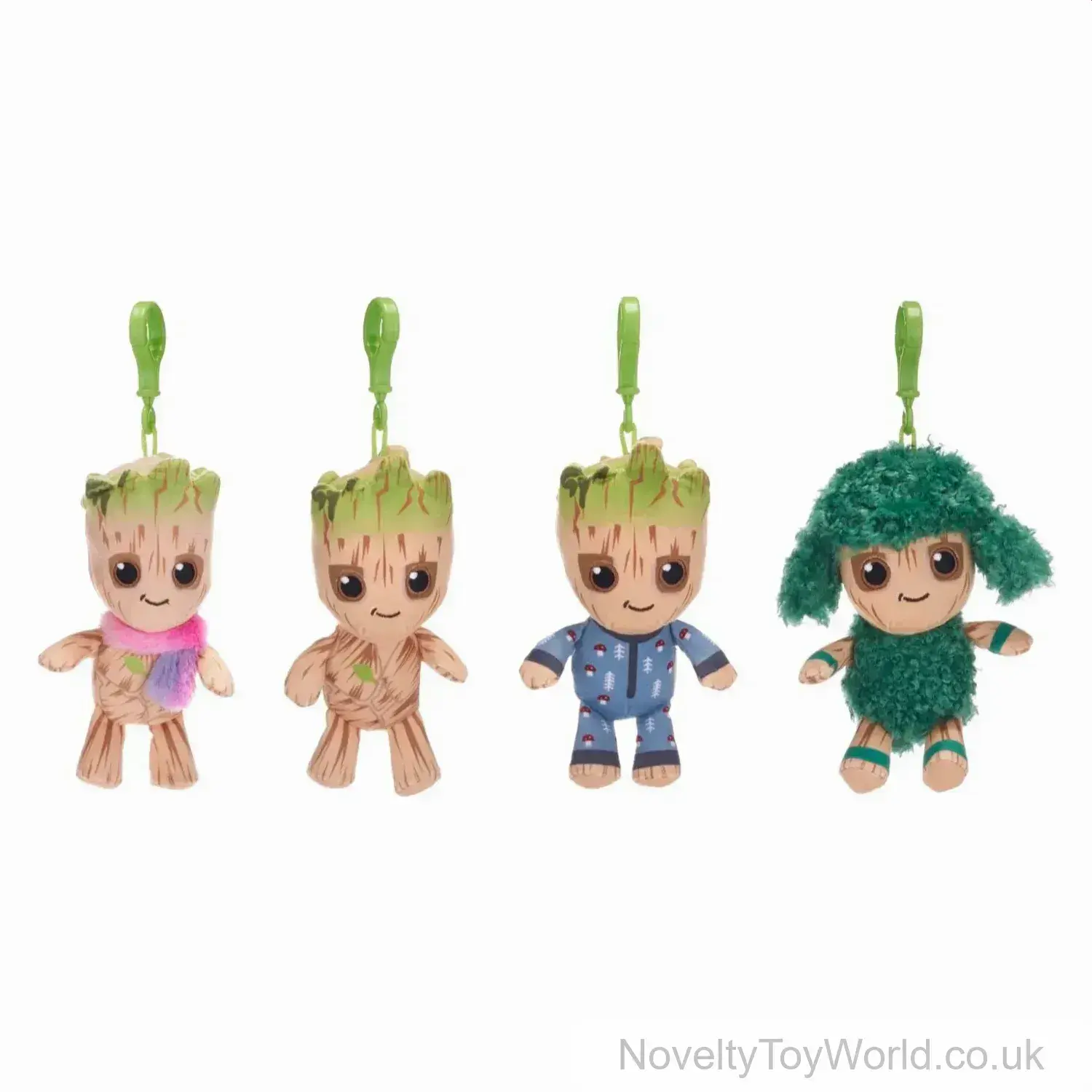 I Am Groot Baby Groot Soft Toy Bag Clip - 4 Assorted (13cm)