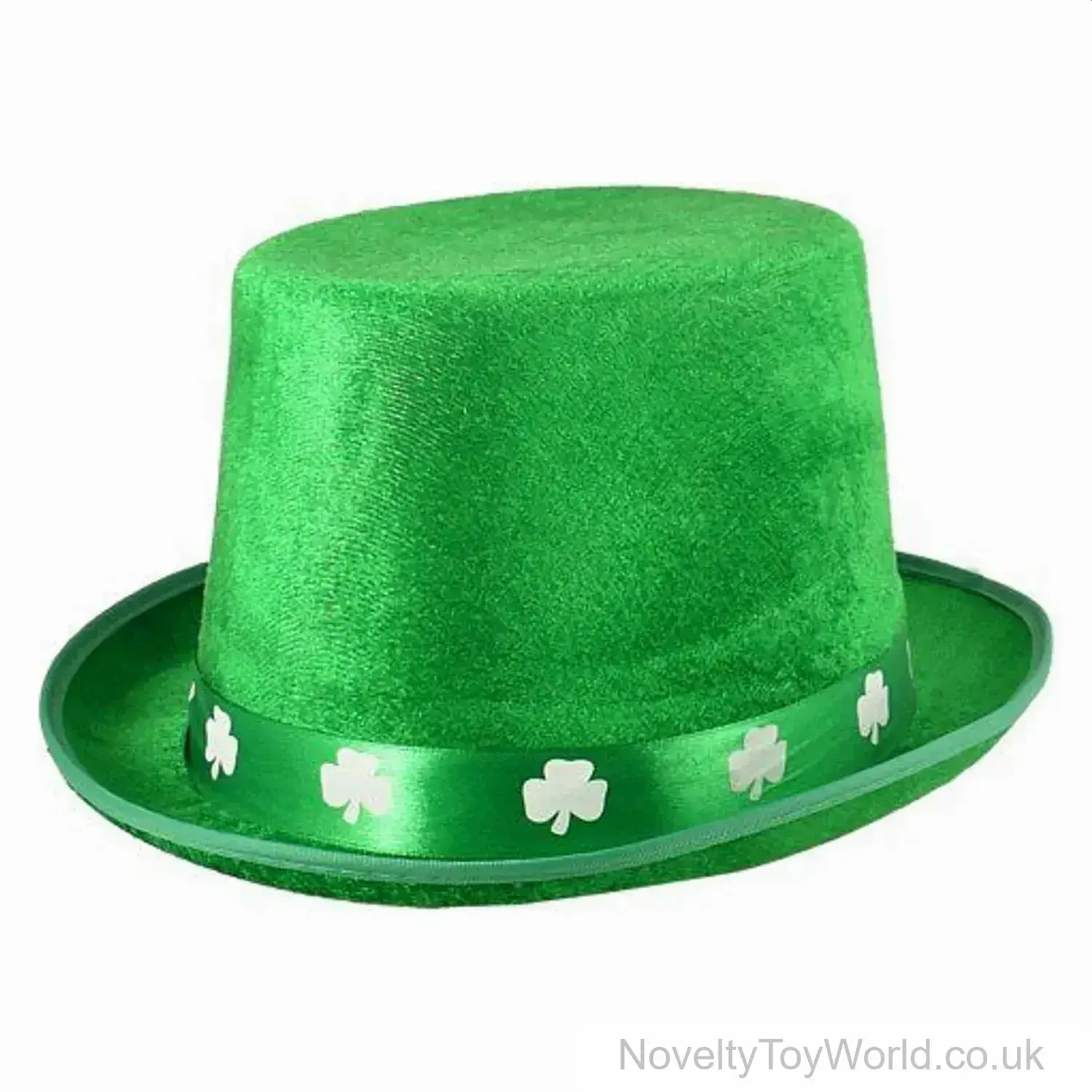 Irish Green Shamrock Top Hat - Adult