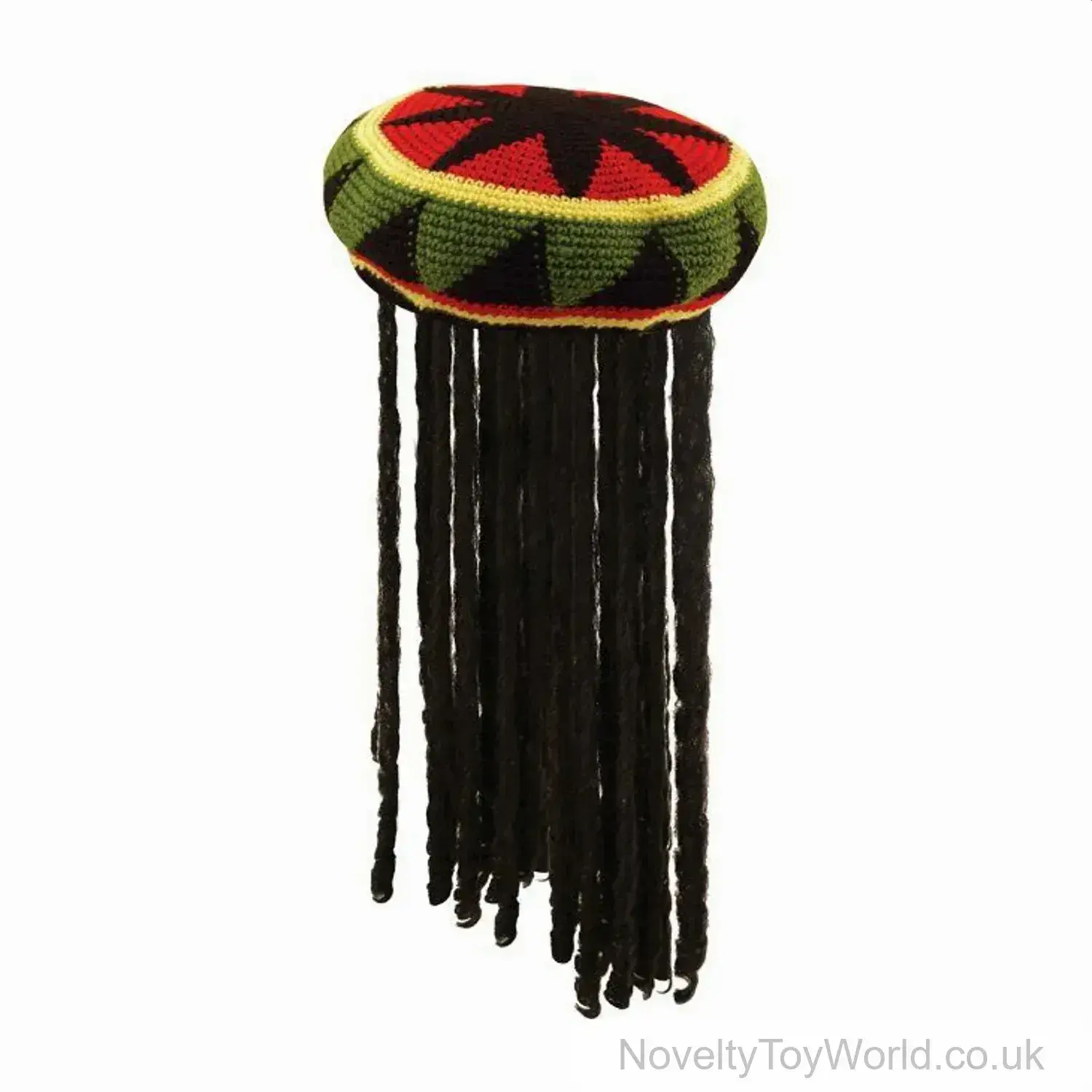 Jamaican Rasta Hat with Dreadlocks - Adult