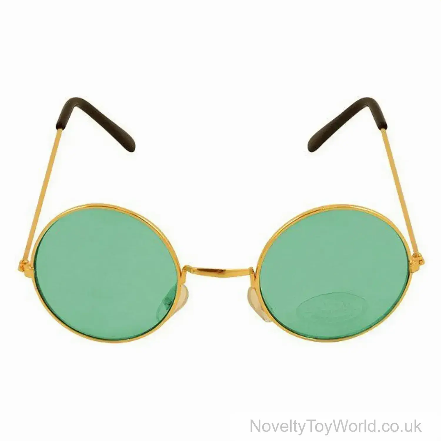 John Lennon Sunglasses - Green Lens Gold Metal Frame