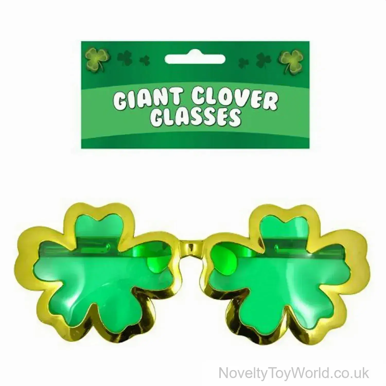 Jumbo Frame Irish Clover Novelty Glasses