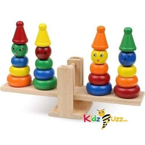 Wooden Clown Stacking