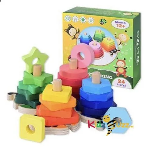 Wooden Ladybug Stacking Toy