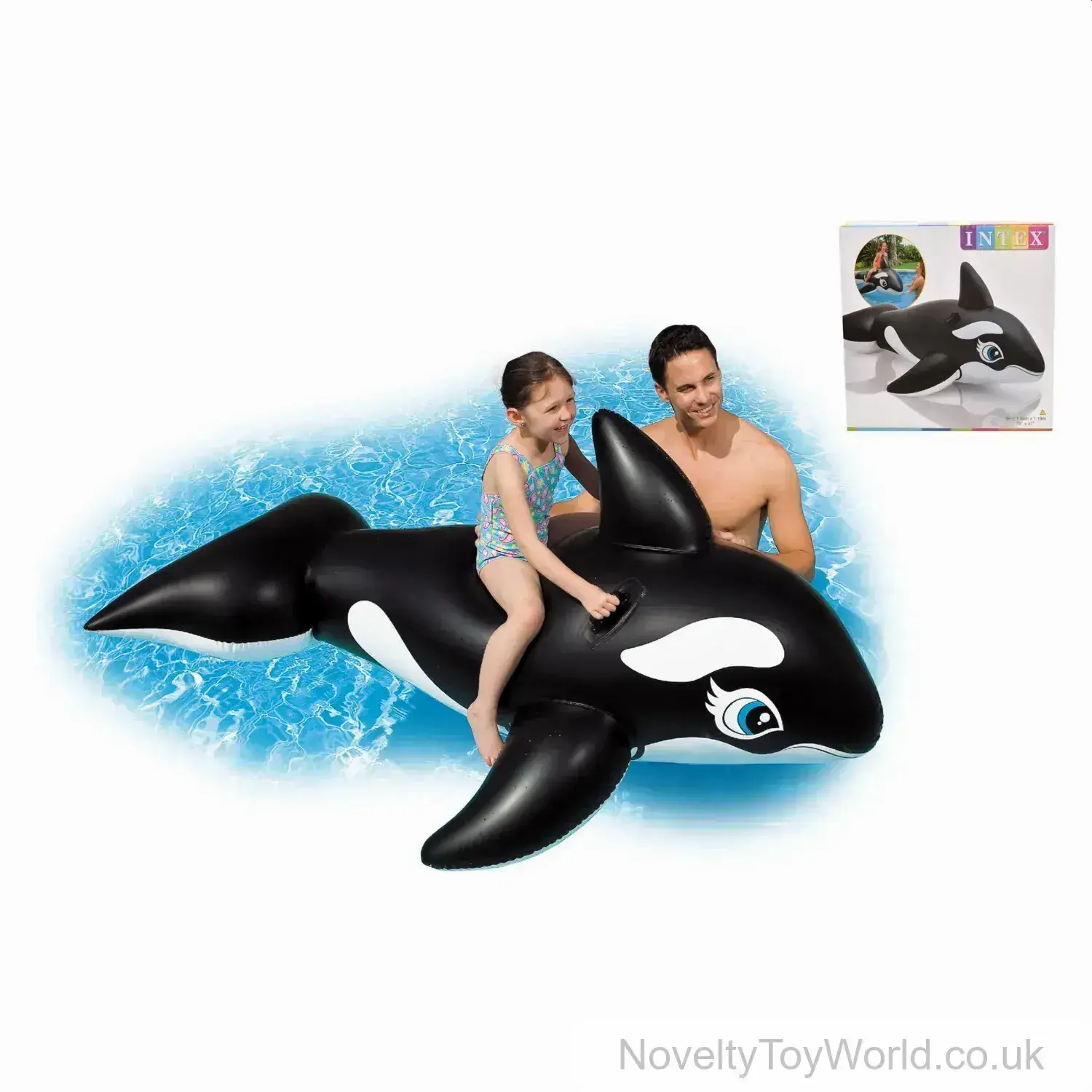 Killer Whale Ride On Inflatable Pool Toy (193cm)