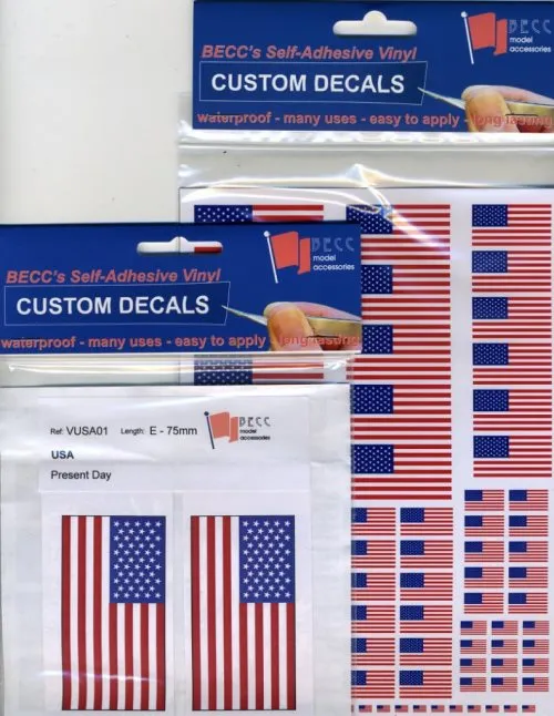 BECC USA Stars & Stripes 50 Stars Present Day - Decal Multipack