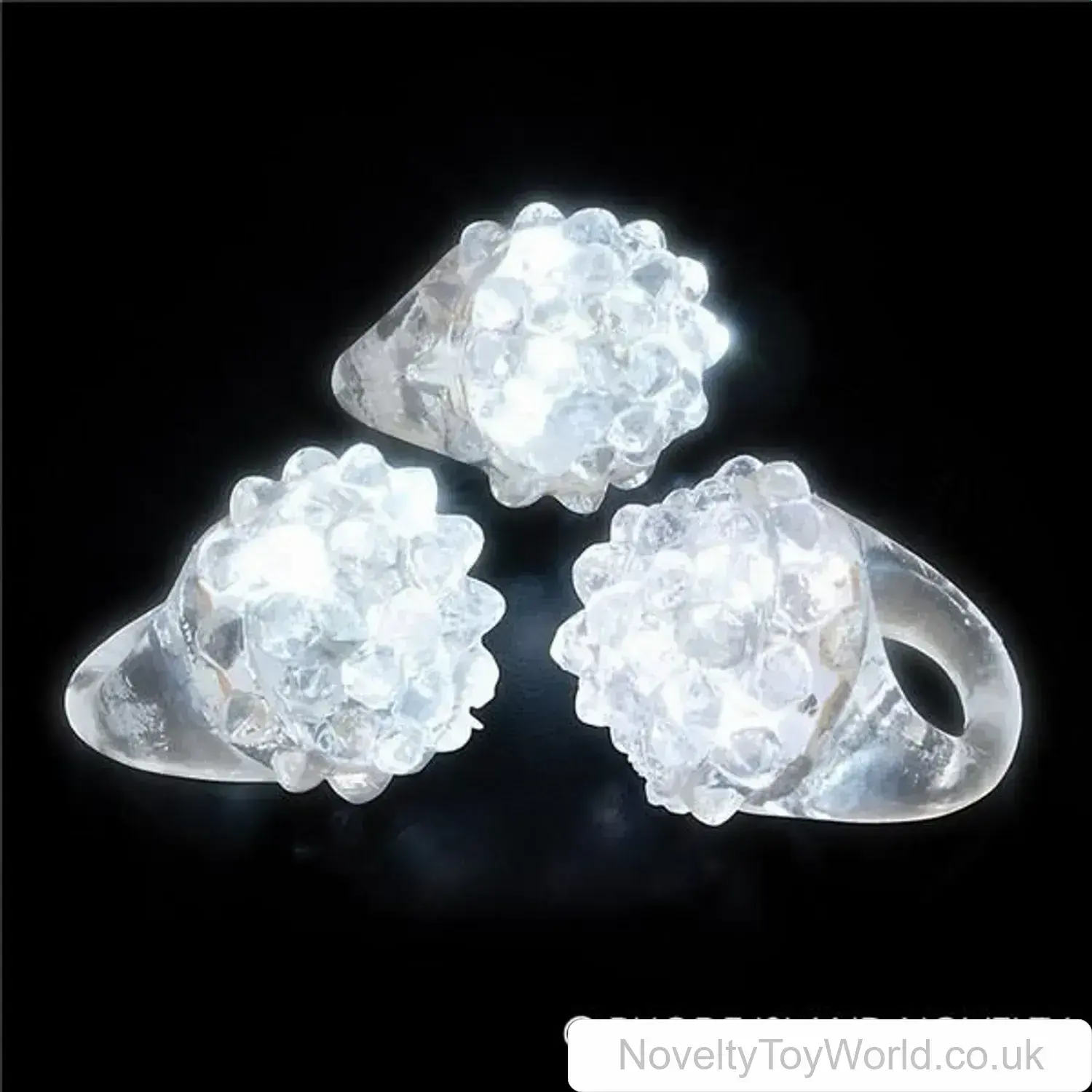 Light Up Novelty Rubber Ring - Clear White