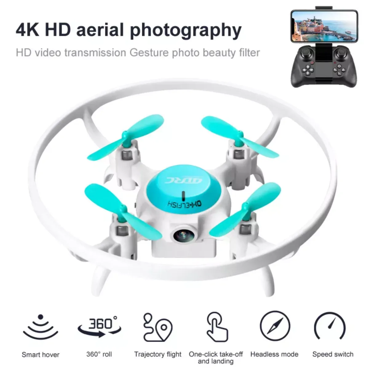 4DRC V5 Kids and Beginners Mini RC Drone V5 RC Quadcopter with 1080P Camera