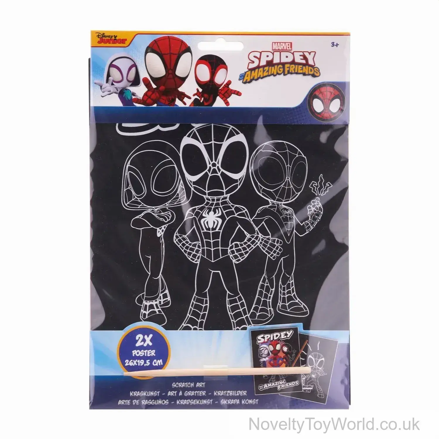 Marvel Spidey & Amazing Friends Scratch Art - 2 Poster Set (26cm)