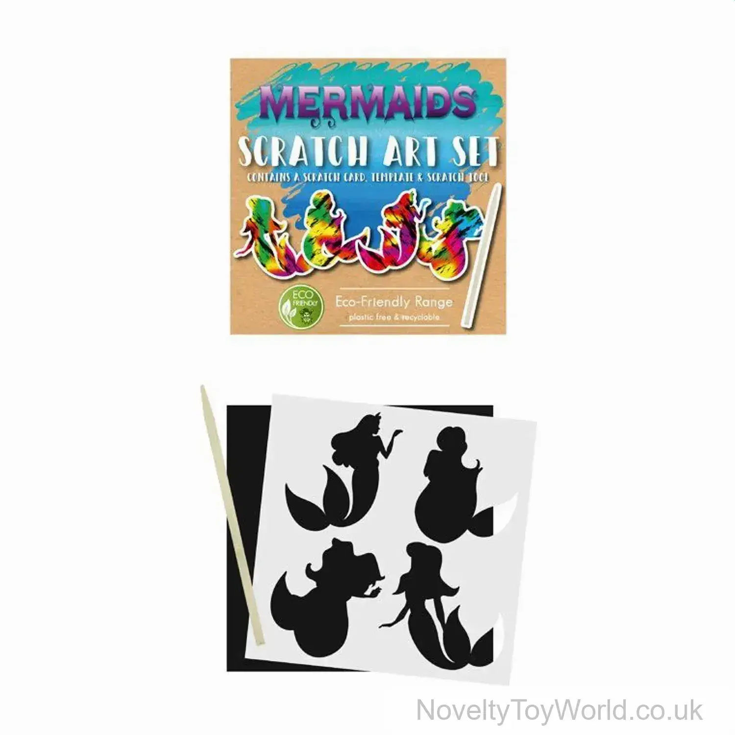 Mermaid Scratch Art Colouring Set (8.5cm x 8.5cm)