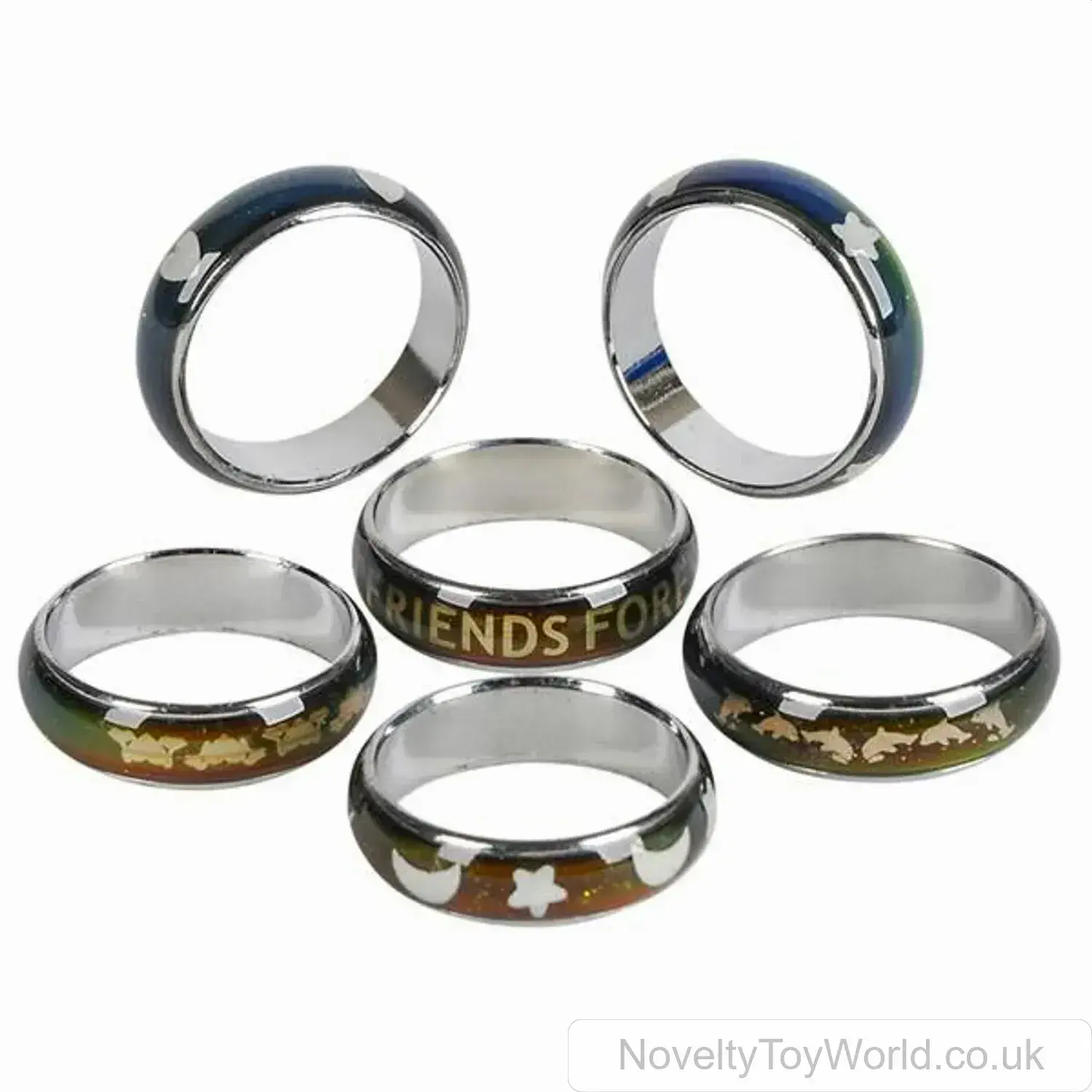Metal Novelty Mood Rings - Various Patterns