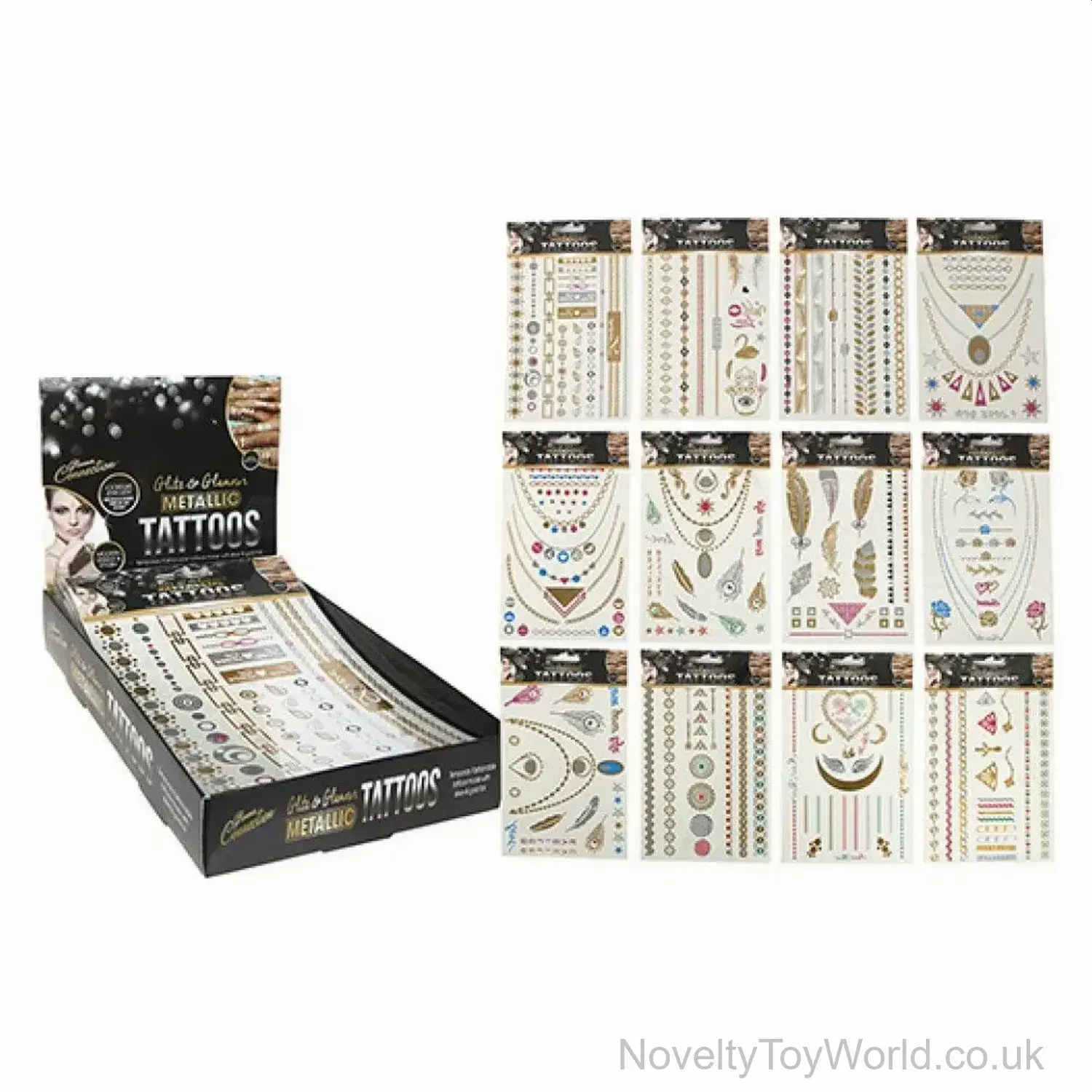 Metalic Jewellery Design Temporary Tattoos - Fancy Dress