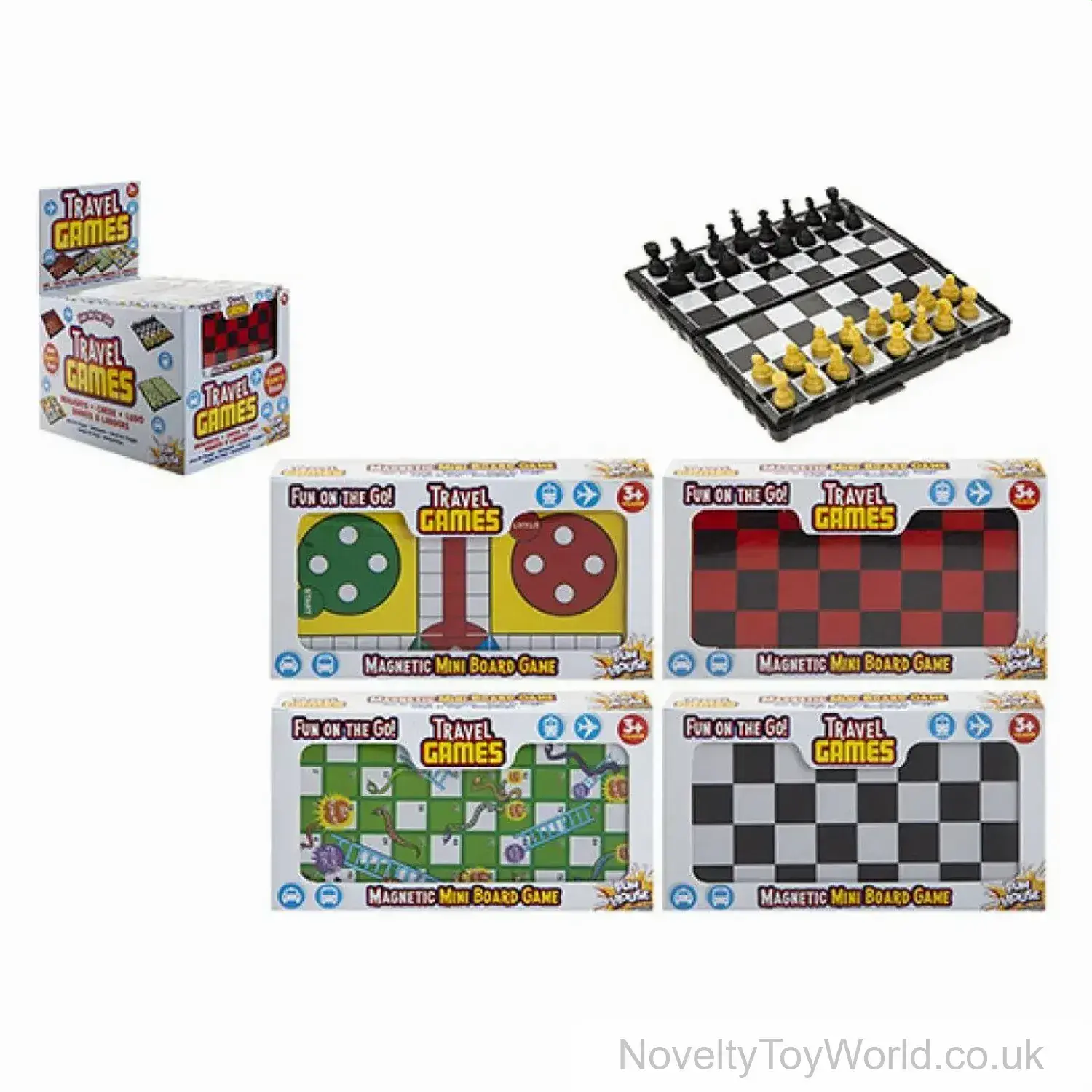 Mini Magnetic Travel Games - 4 Assorted Classic Games