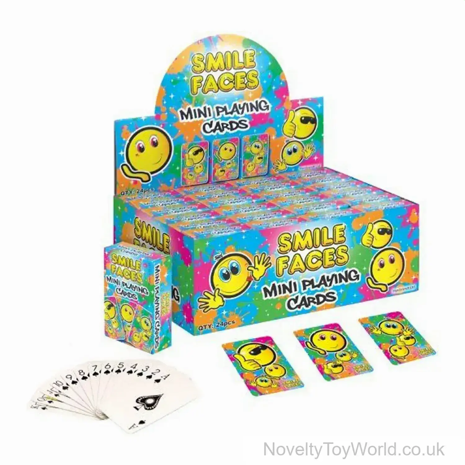 Mini Smiley Face Playing Cards (6cm x 4cm)