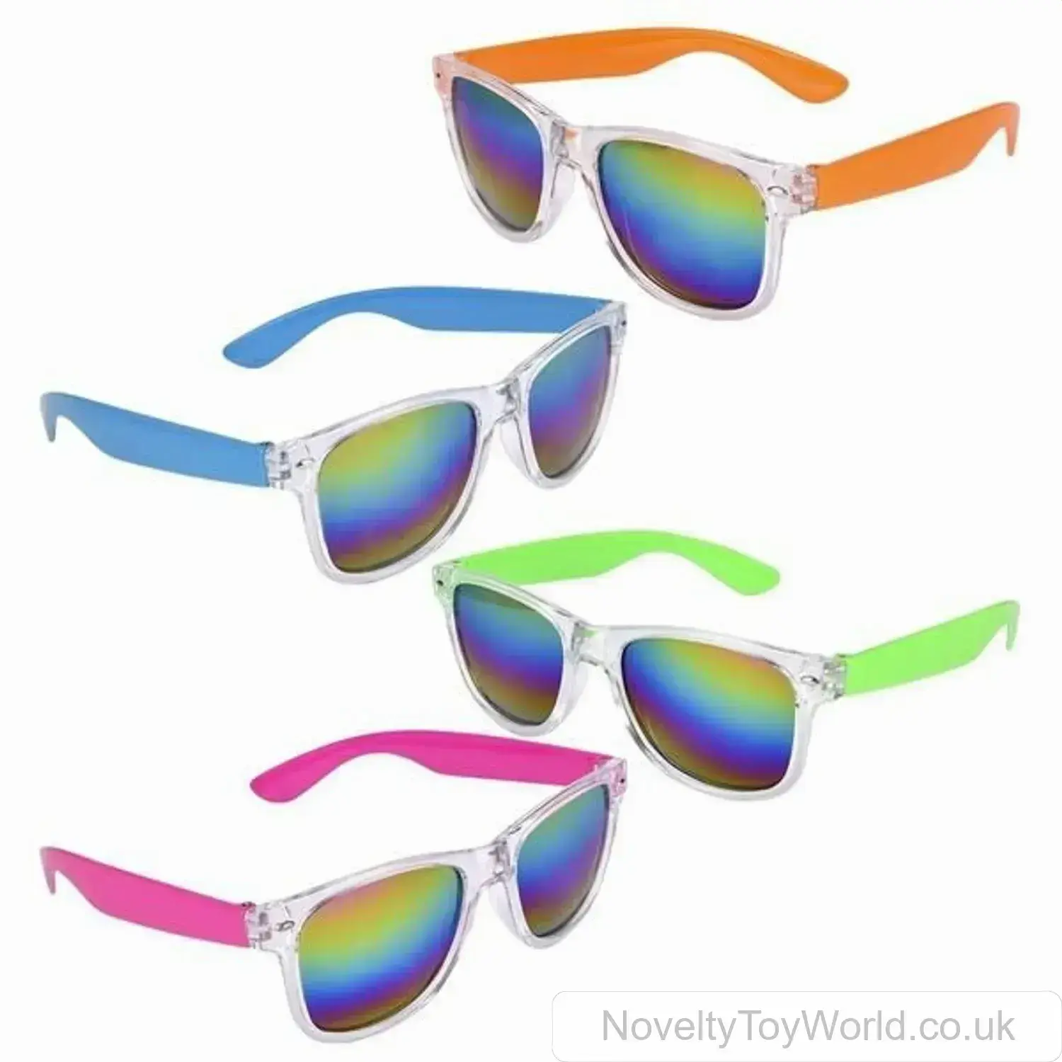 Mirror Lens Neon Frame Sunglasses
