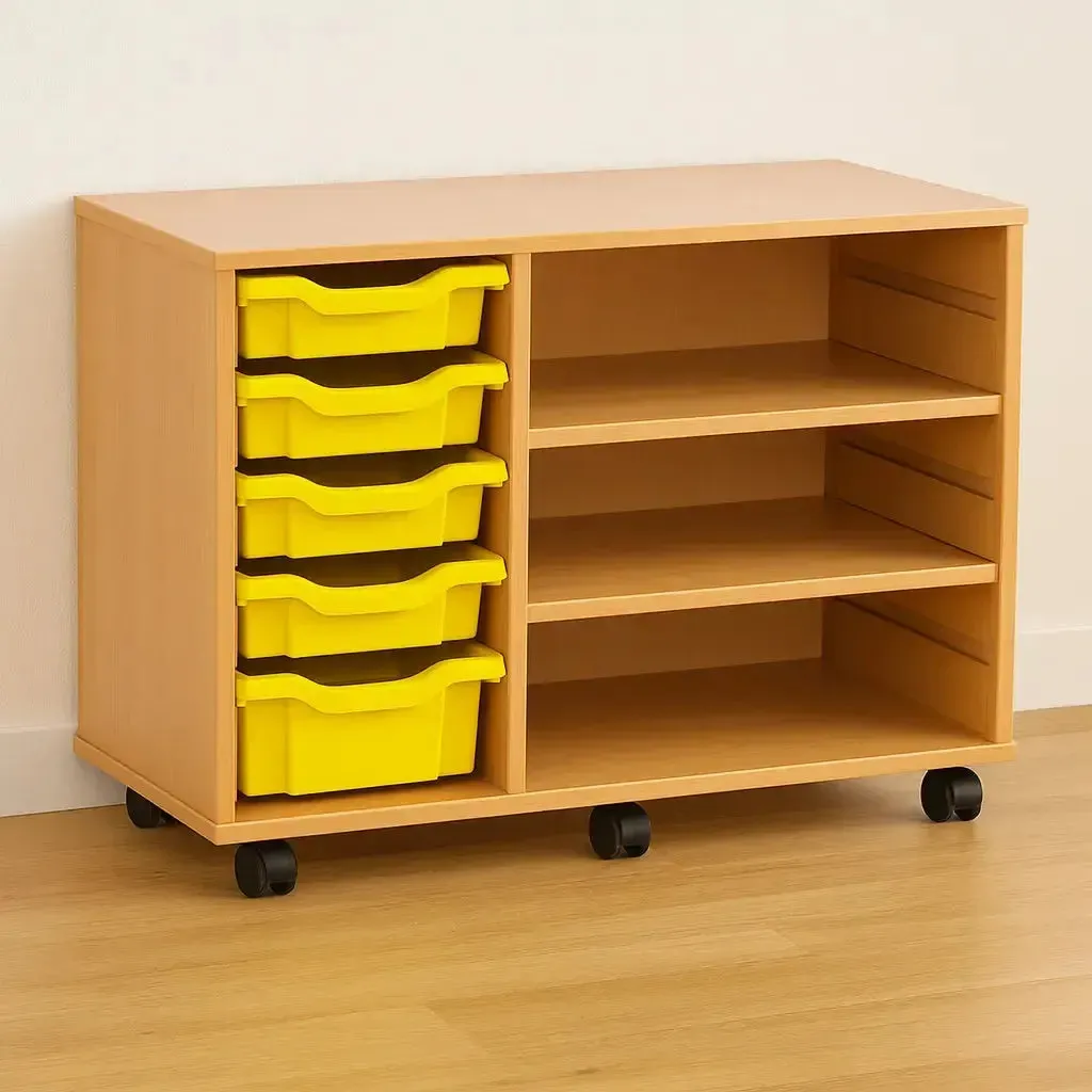 Monarch 6 Shallow Tray Unit with 2 Adjustable Shelves