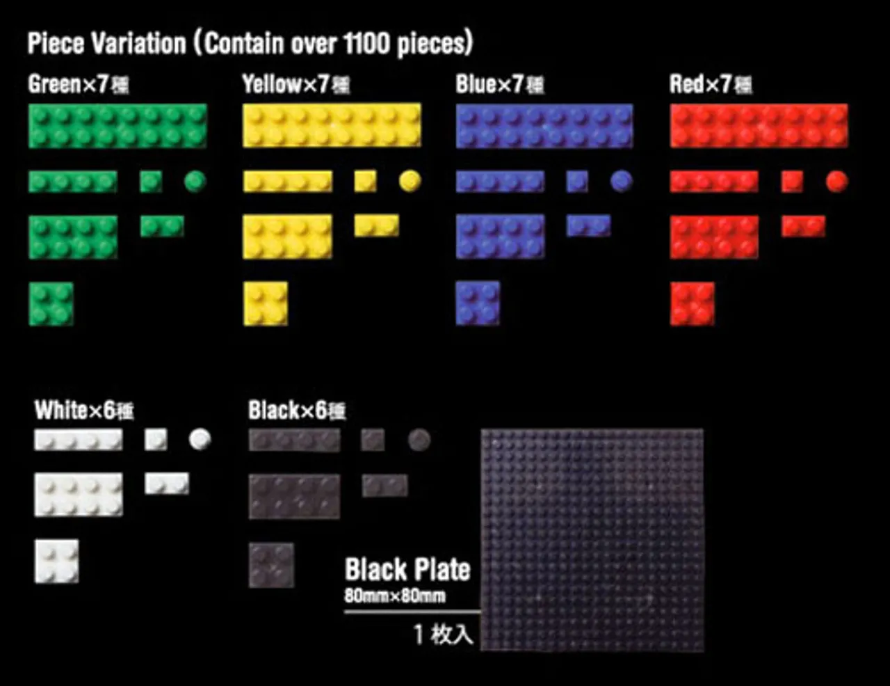 Kawada NB-001 nanoblock Standard Color Set